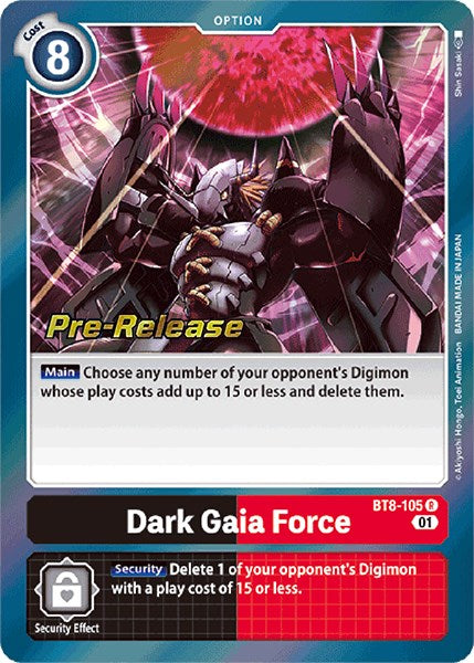 Dark Gaia Force [BT8-105] [New Awakening Pre-Release Cards] | Total Play