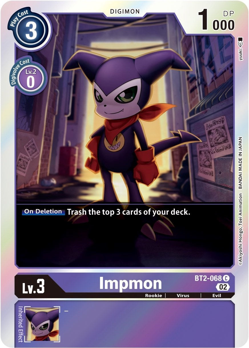 Impmon [BT2-068] (Alternate Art) [Starter Deck: Beelzemon Advanced Deck Set] | Total Play