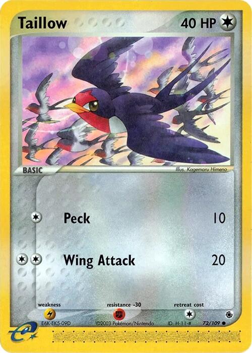 Taillow (72/109) [EX: Ruby & Sapphire] | Total Play