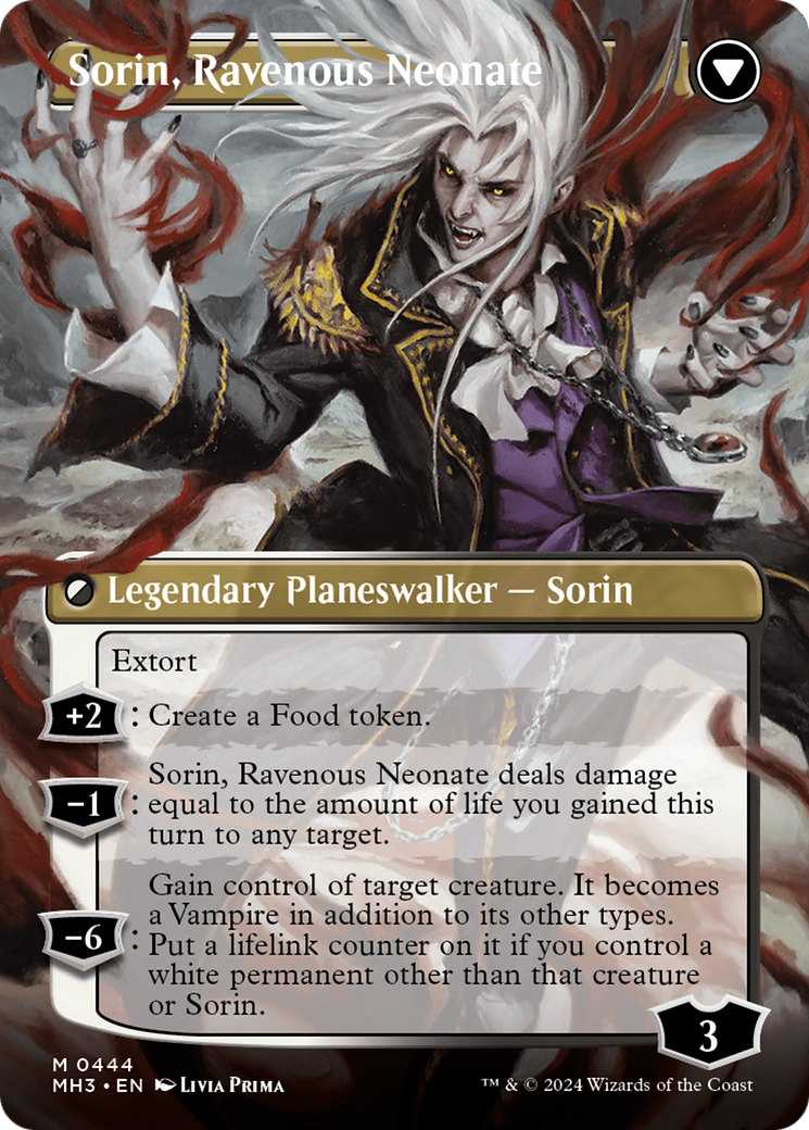 Sorin of House Markov // Sorin, Ravenous Neonate (Borderless) [Modern Horizons 3] | Total Play