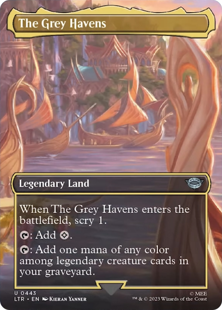 The Grey Havens (Borderless Alternate Art) [The Lord of the Rings: Tales of Middle-Earth] | Total Play