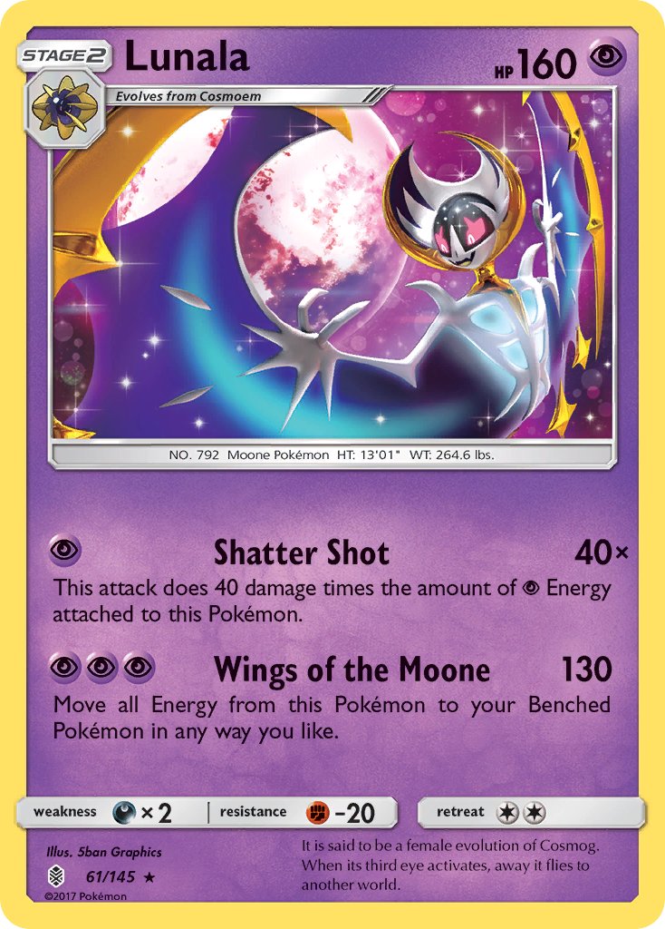 Lunala (61/145) (Theme Deck Exclusive) [Sun & Moon: Guardians Rising] | Total Play