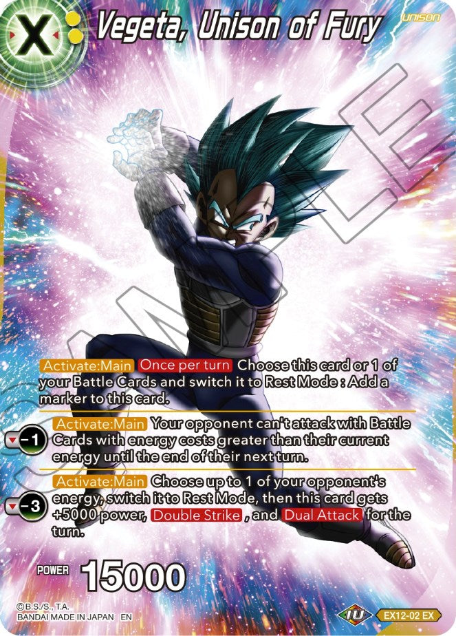 Vegeta, Unison of Fury (EX12-02) [Theme Selection: History of Vegeta] | Total Play