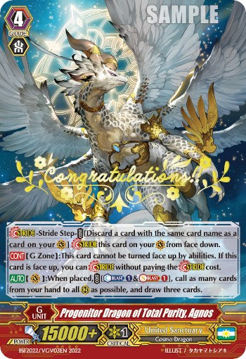 Progenitor Dragon of Total Purity, Agnos (Hot Stamped) (BSF2022/VGV03EN 2022) [Bushiroad Event Cards] | Total Play