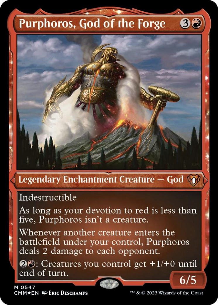 Purphoros, God of the Forge (Foil Etched) [Commander Masters] | Total Play