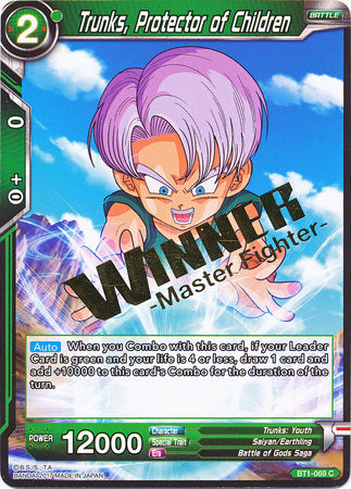 Trunks, Protector of Children (Winner Stamped) (BT1-069) [Tournament Promotion Cards] | Total Play