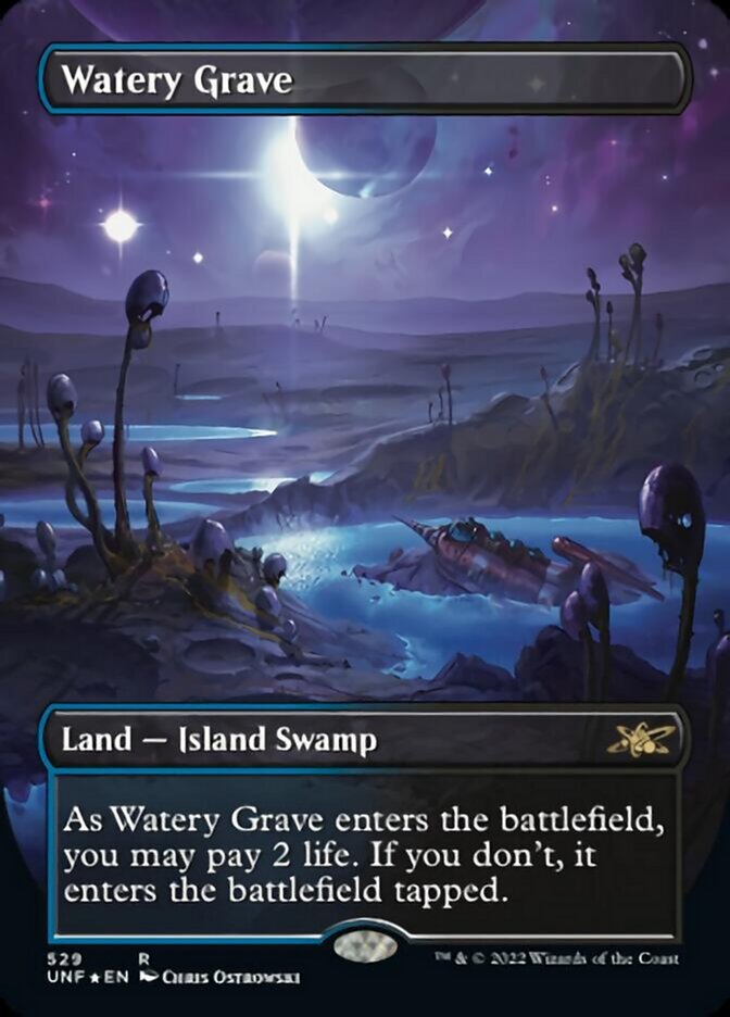 Watery Grave (Borderless) (Galaxy Foil) [Unfinity] | Total Play