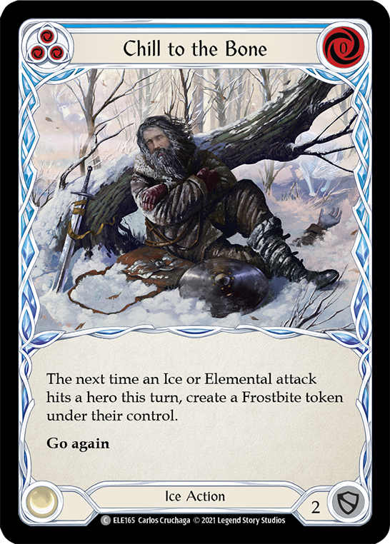 Chill to the Bone (Blue) [ELE165] (Tales of Aria)  1st Edition Normal | Total Play