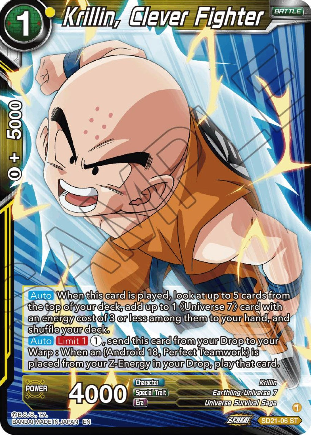 Krillin, Clever Fighter (Starter Deck Exclusive) (SD21-06) [Power Absorbed] | Total Play
