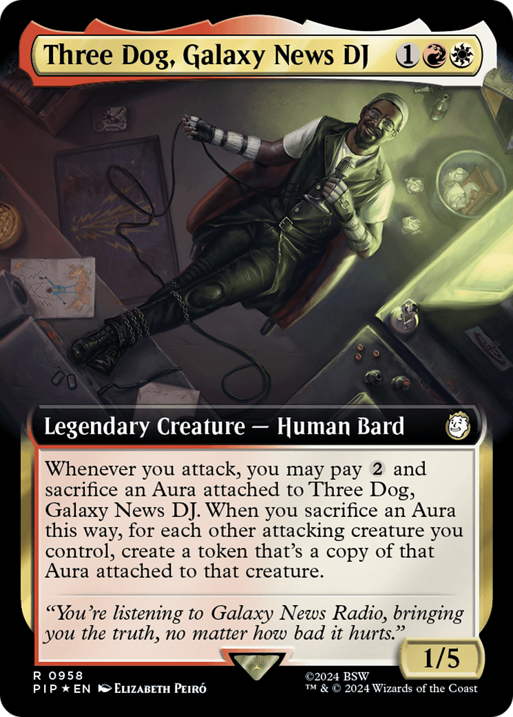 Three Dog, Galaxy News DJ (Extended Art) (Surge Foil) [Fallout] | Total Play