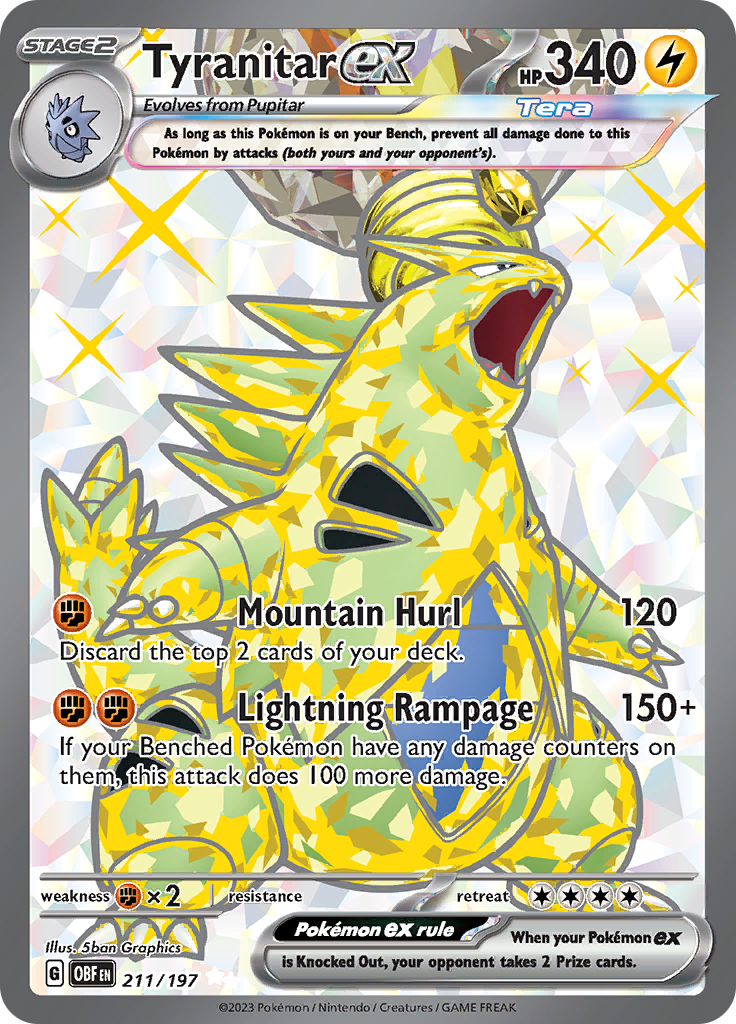 Tyranitar ex (211/197) [Scarlet & Violet: Obsidian Flames] | Total Play