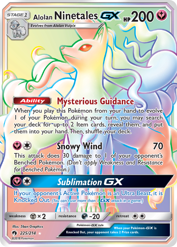 Alolan Ninetales GX (225/214) [Sun & Moon: Lost Thunder] | Total Play