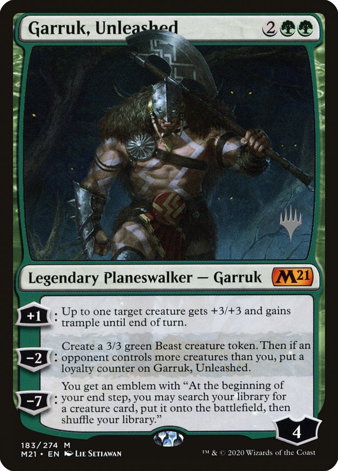 Garruk, Unleashed (Promo Pack) [Core Set 2021 Promos] | Total Play