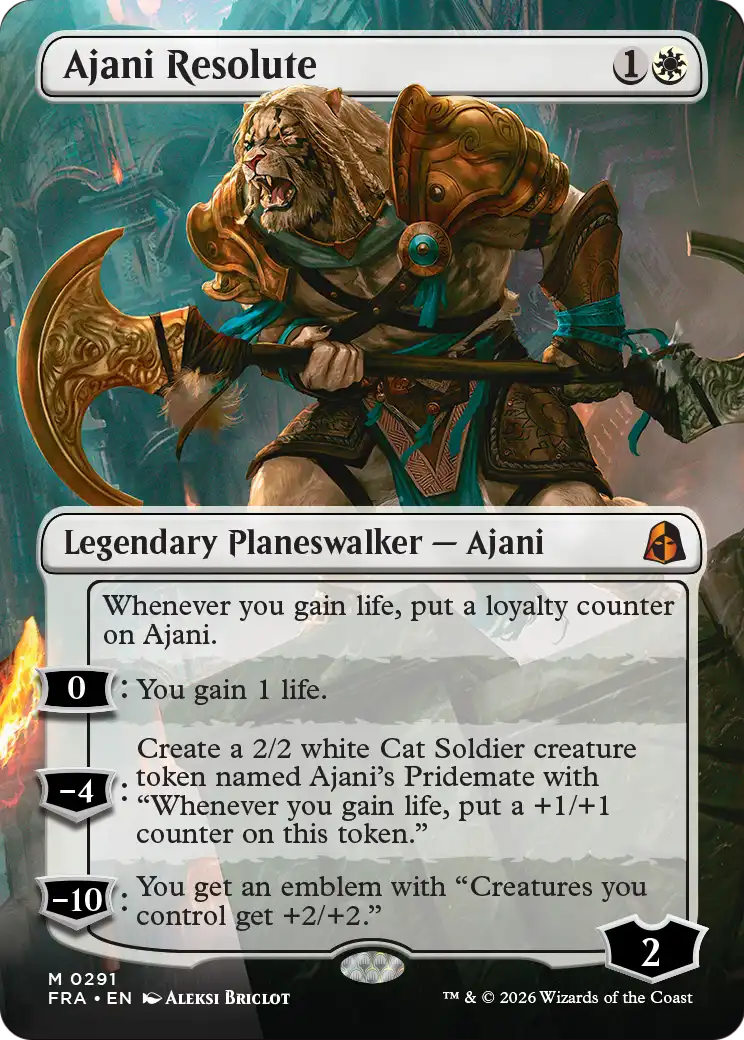 Ajani Resolute (Borderless) [Reality Fracture] | Total Play