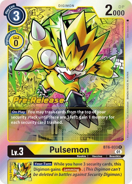 Pulsemon [BT6-033] [Double Diamond Pre-Release Cards] | Total Play