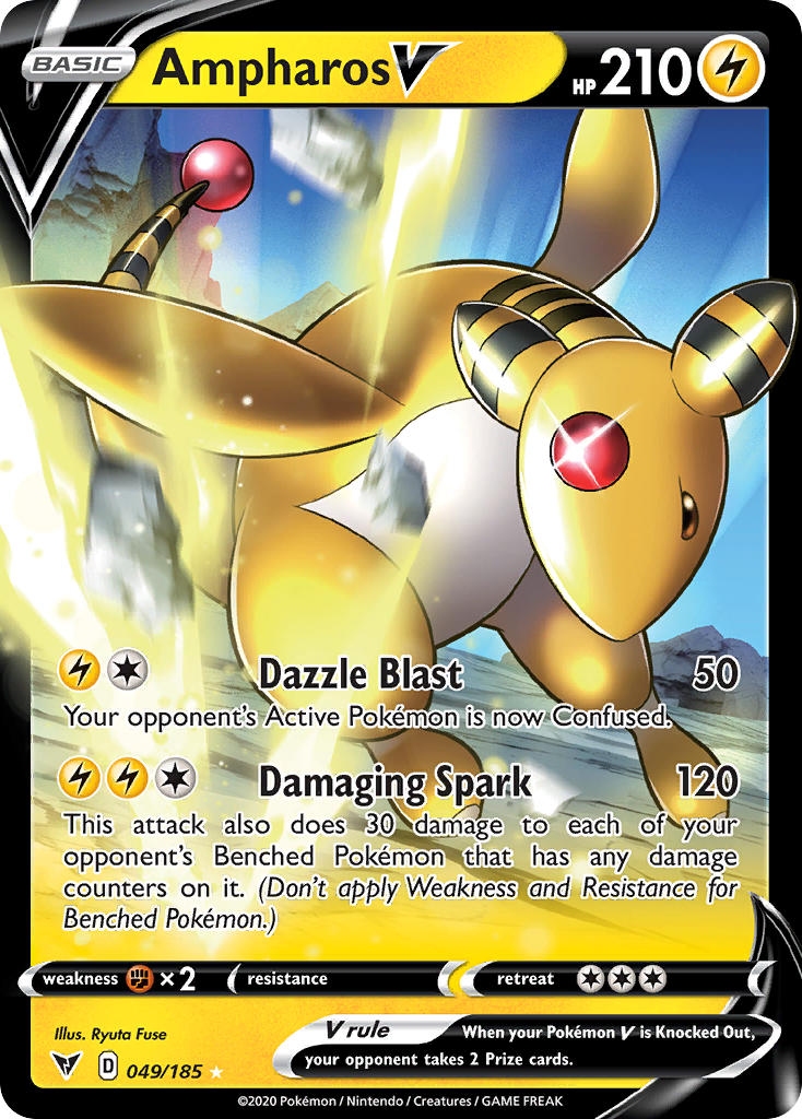 Ampharos V (049/185) [Sword & Shield: Vivid Voltage] | Total Play