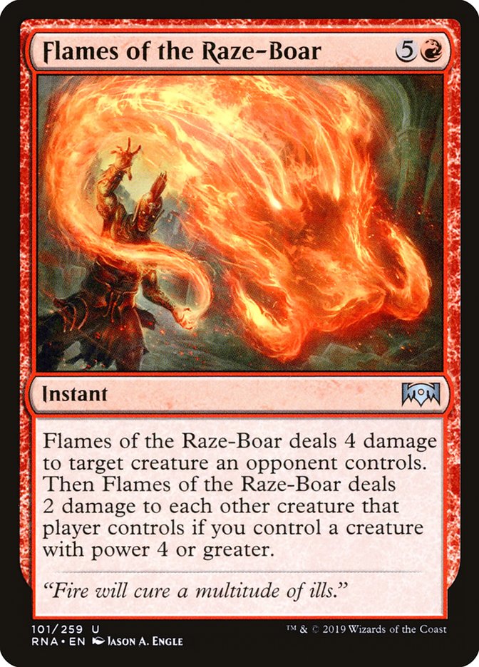 Flames of the Raze-Boar [Ravnica Allegiance] | Total Play