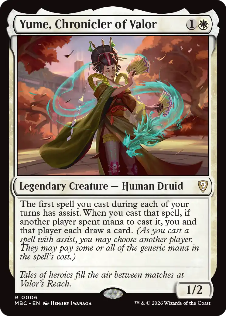 Yume, Chronicler of Valor [Mystery Booster: Commander Edition] | Total Play