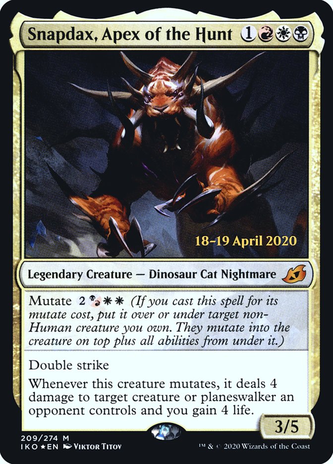 Snapdax, Apex of the Hunt [Ikoria: Lair of Behemoths Prerelease Promos] | Total Play
