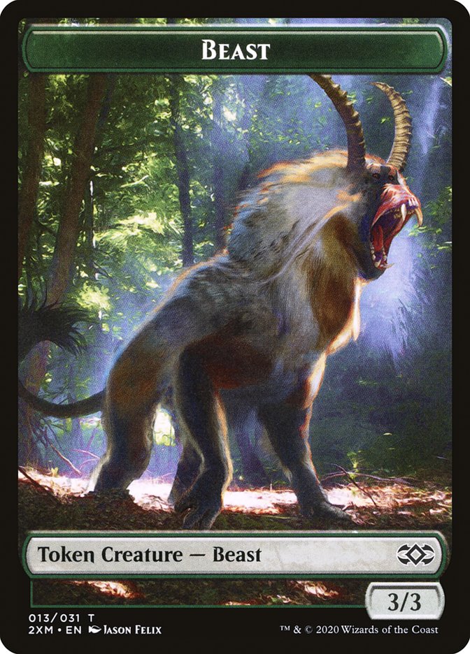 Ape // Beast Double-Sided Token [Double Masters Tokens] | Total Play