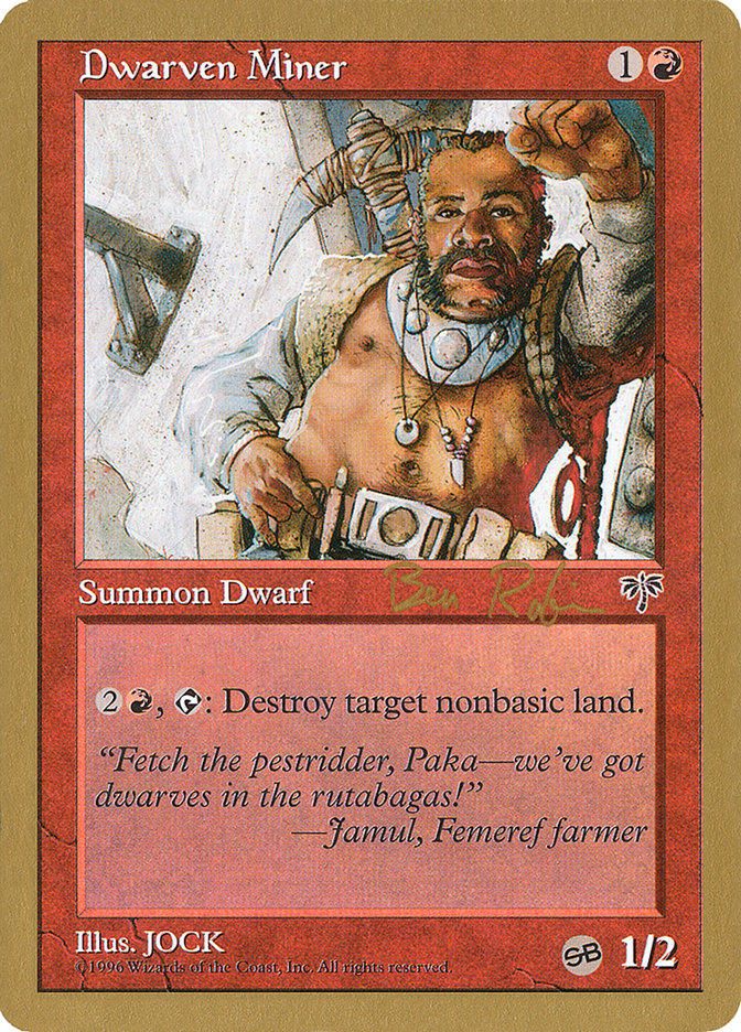 Dwarven Miner (Ben Rubin) (SB) [World Championship Decks 1998] | Total Play