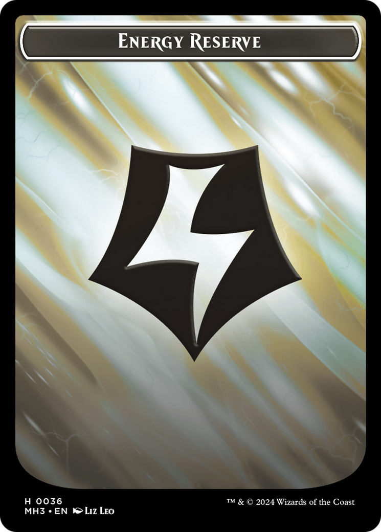 Treasure // Energy Reserve Double-Sided Token [Modern Horizons 3 Tokens] | Total Play