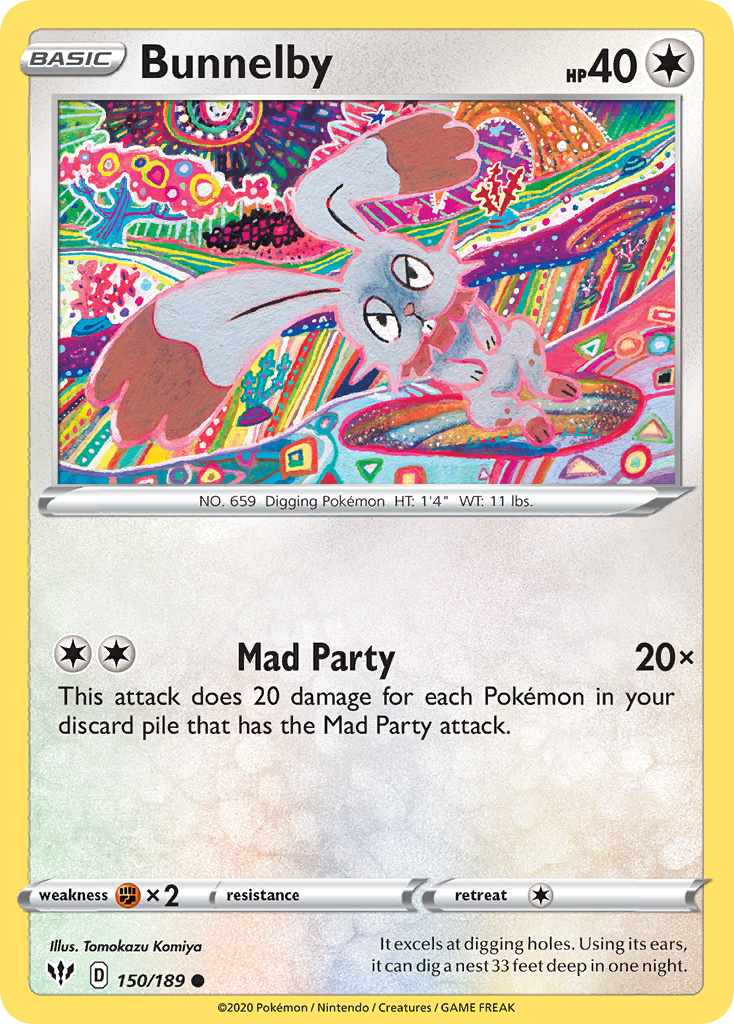 Bunnelby (150/189) [Sword & Shield: Darkness Ablaze] | Total Play