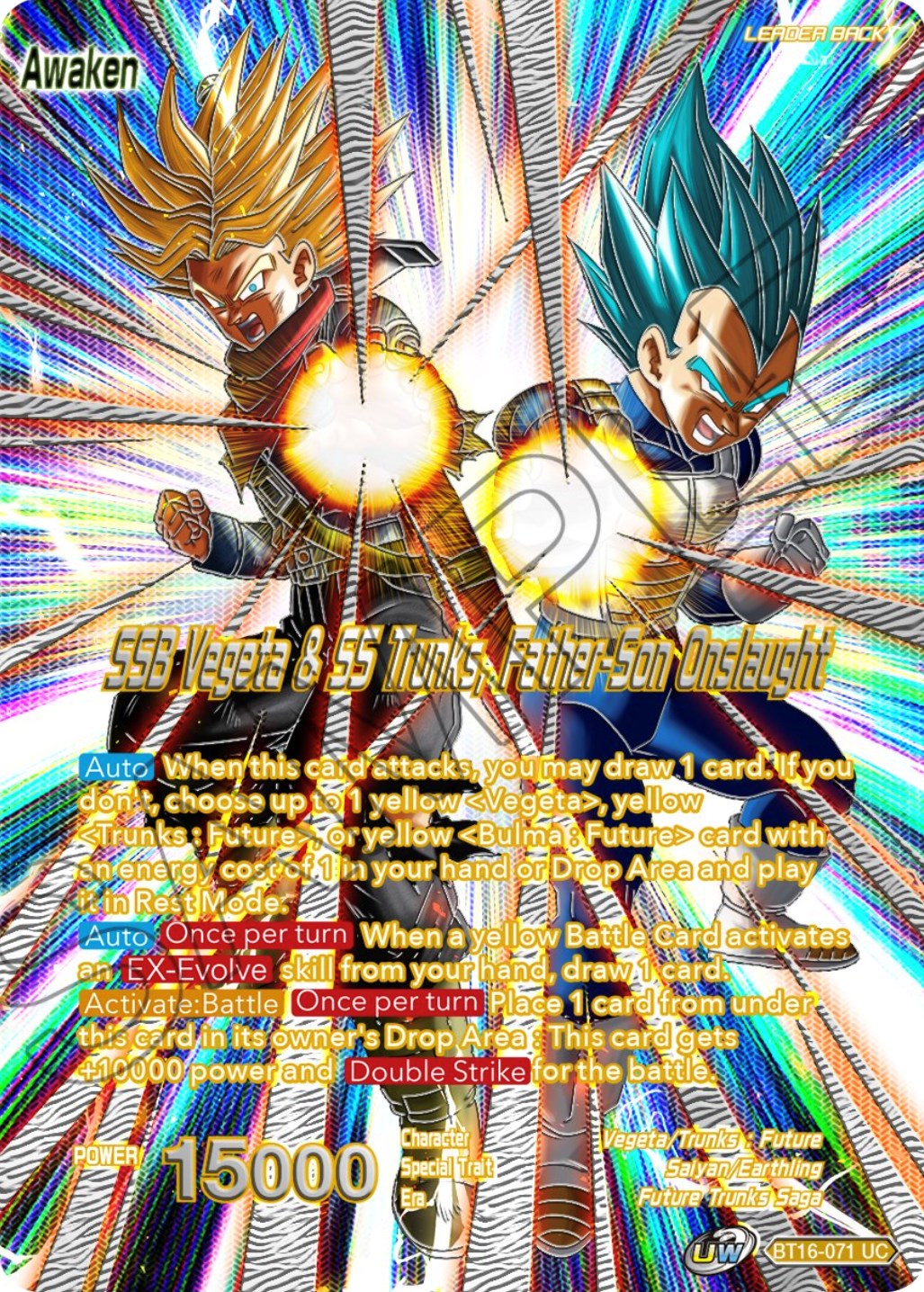 Trunks // SSB Vegeta & SS Trunks, Father-Son Onslaught (BT16-071) [Collector's Selection Vol. 3] | Total Play