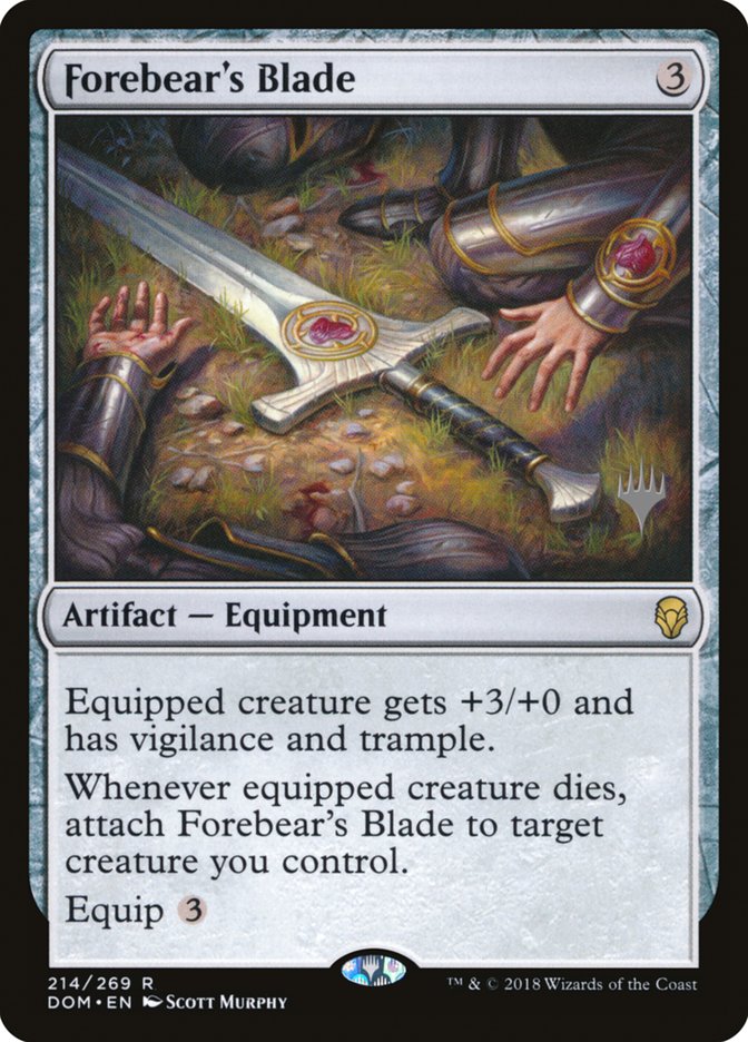 Forebear's Blade (Promo Pack) [Dominaria Promos] | Total Play