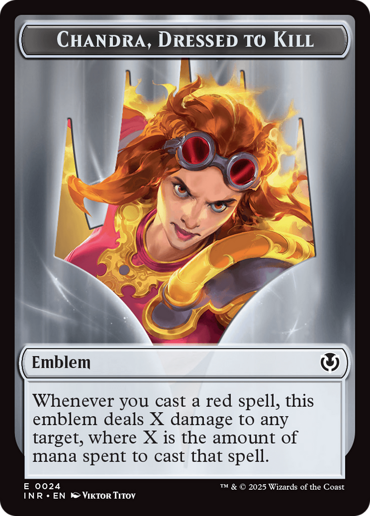 Human (0014) // Emblem - Chandra, Dressed to Kill Double-Sided Token [Innistrad Remastered Tokens] | Total Play