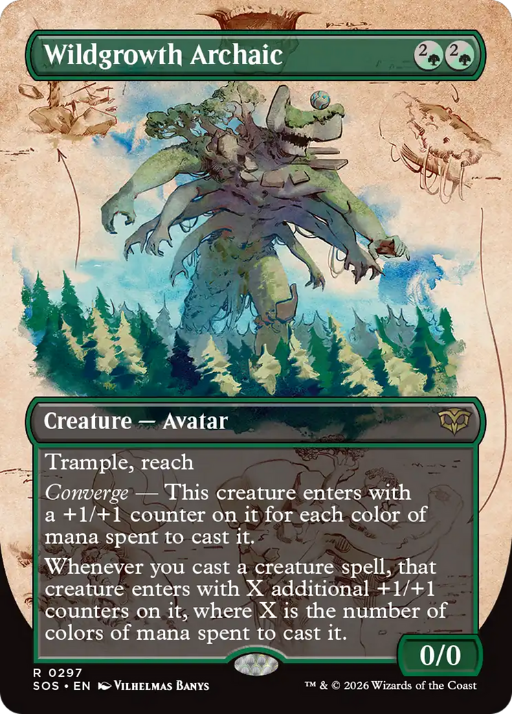 Wildgrowth Archaic (Borderless) [Secrets of Strixhaven] | Total Play