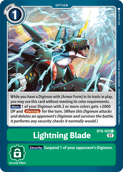 Lightning Blade [BT8-103] [New Awakening] | Total Play