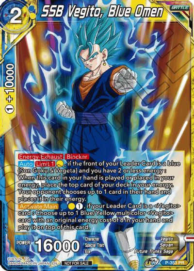 SSB Vegito, Blue Omen (P-353) [Tournament Promotion Cards] | Total Play