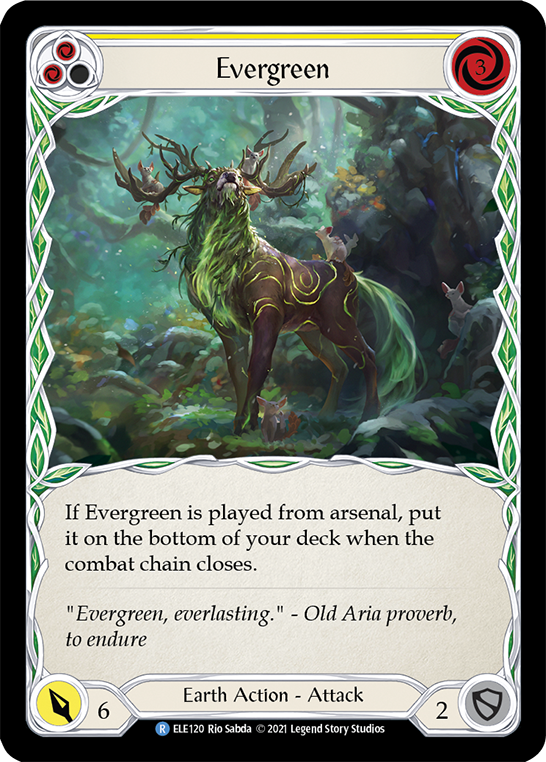 Evergreen (Yellow) [ELE120] (Tales of Aria)  1st Edition Rainbow Foil | Total Play