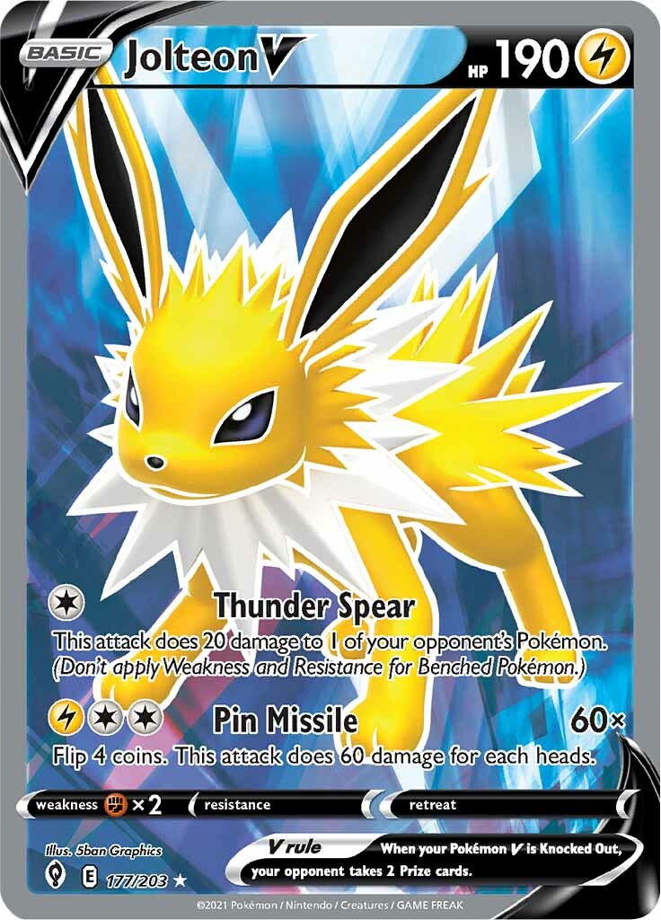 Jolteon V (177/203) [Sword & Shield: Evolving Skies] | Total Play