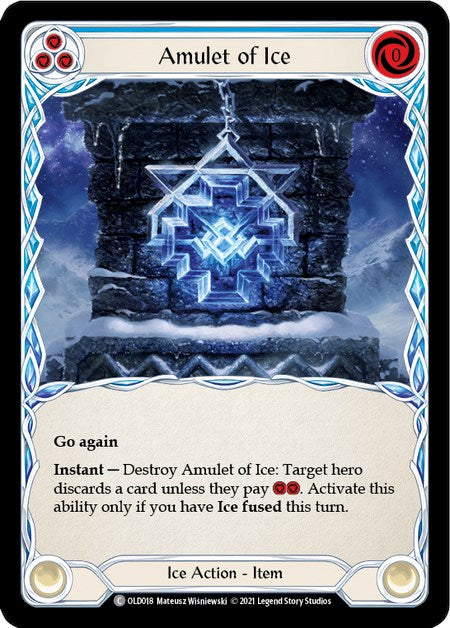 Amulet of Ice (Blue) [OLD018] (Tales of Aria Oldhim Blitz Deck)  1st Edition Normal | Total Play