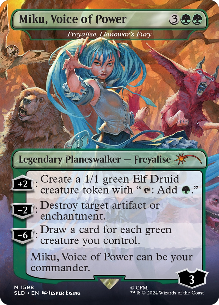 Miku, Voice of Power - Freyalise, Llanowar's Fury [Secret Lair Drop Series] | Total Play