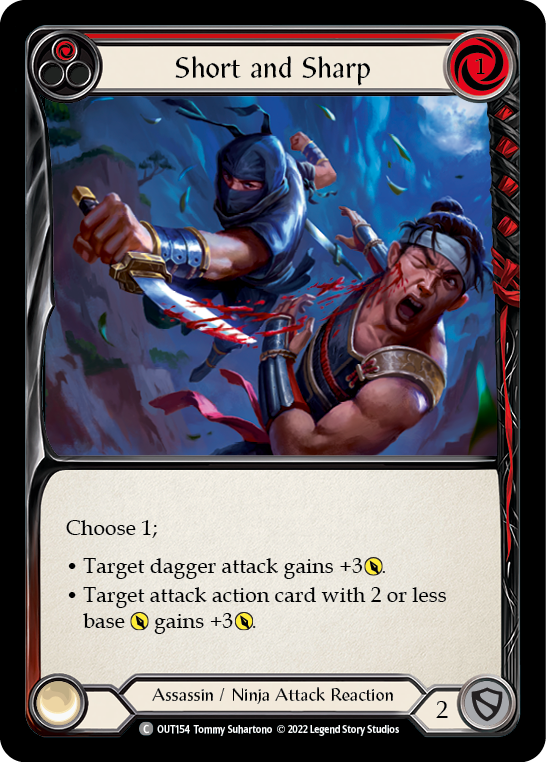 Short and Sharp (Red) [OUT154] (Outsiders)  Rainbow Foil | Total Play