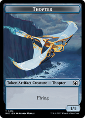 Thopter // Gold Double-Sided Token [March of the Machine Commander Tokens] | Total Play