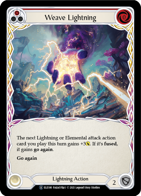 Weave Lightning (Red) [U-ELE180] (Tales of Aria Unlimited)  Unlimited Rainbow Foil | Total Play
