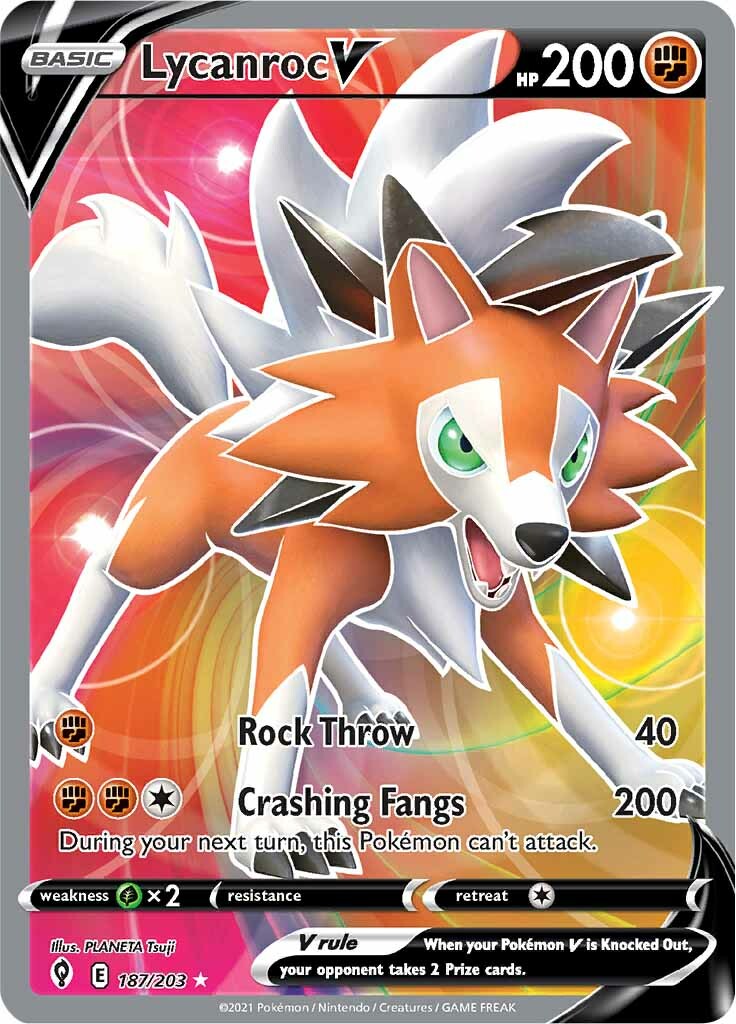 Lycanroc V (187/203) [Sword & Shield: Evolving Skies] | Total Play