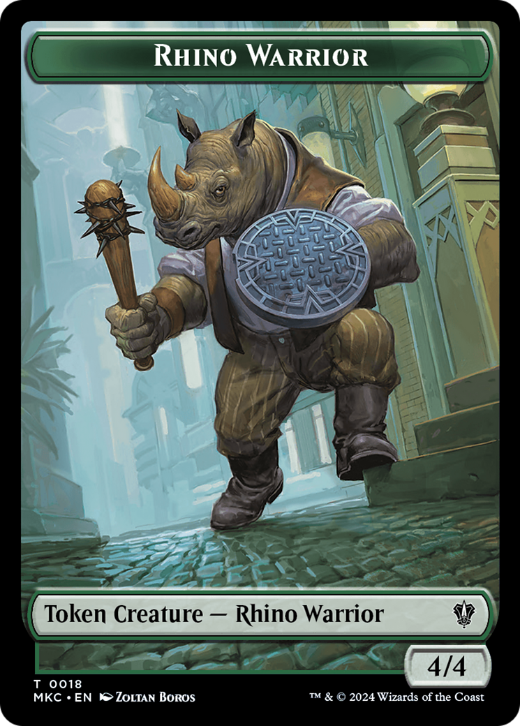 Thopter // Rhino Warrior Double-Sided Token [Murders at Karlov Manor Commander Tokens] | Total Play