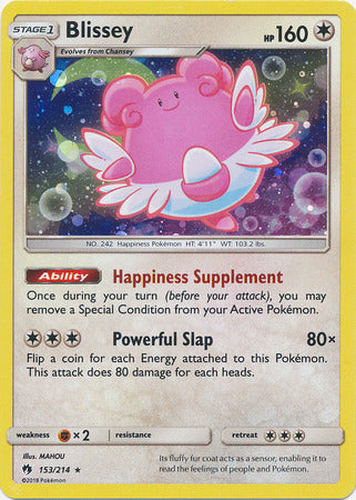 Blissey (153/214) (Cosmos Holo) [Sun & Moon: Lost Thunder] | Total Play