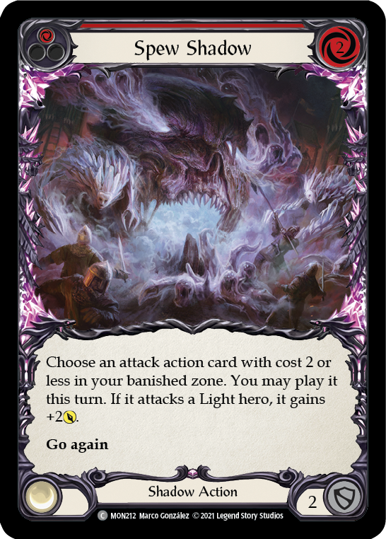 Spew Shadow (Red) [MON212] (Monarch)  1st Edition Normal | Total Play