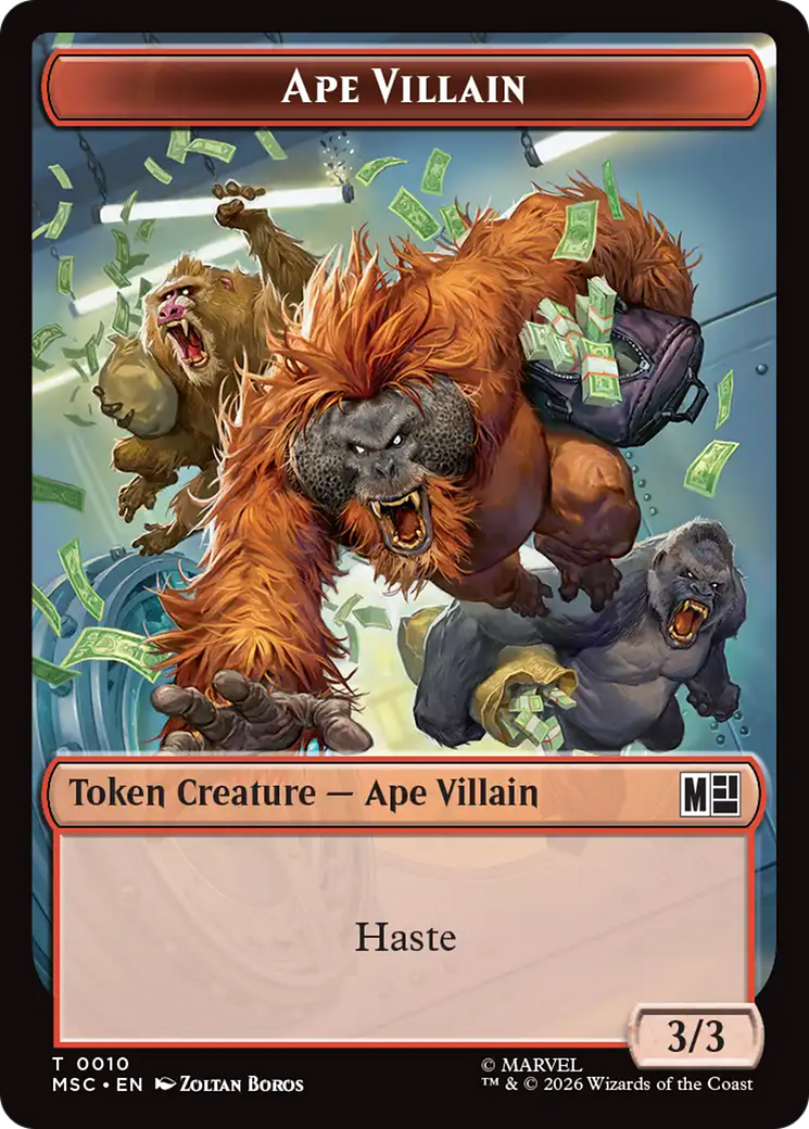 Shapeshifter // Ape Villain Double-Sided Token [Marvel Super Heroes Commander Tokens] | Total Play