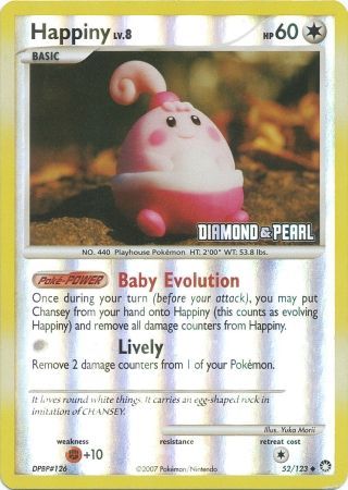 Happiny (52/123) [Burger King Promos: 2008 Collection] | Total Play