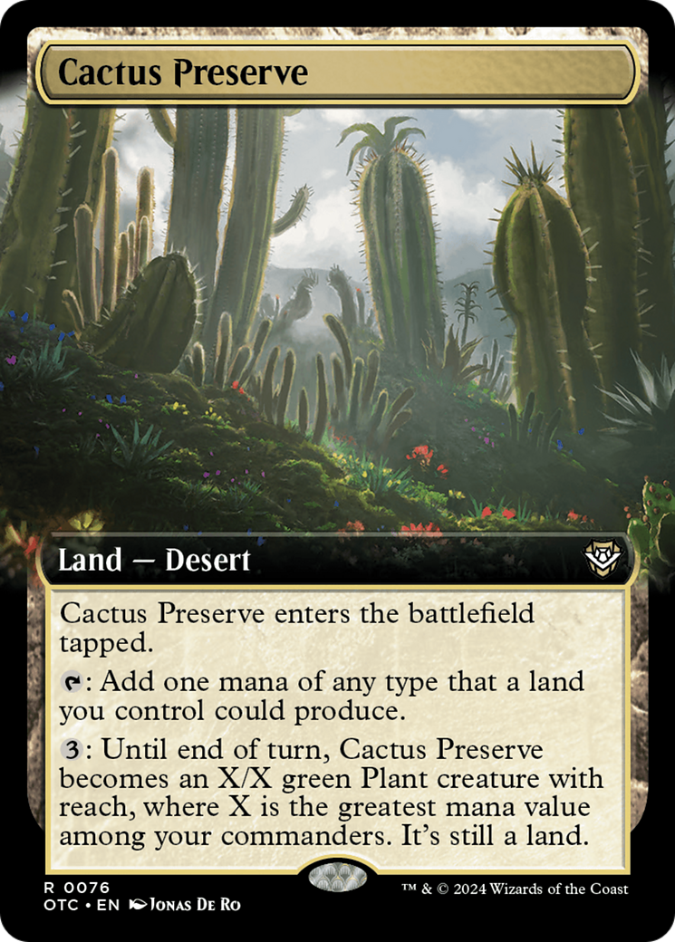 Cactus Preserve (Extended Art) [Outlaws of Thunder Junction Commander] | Total Play