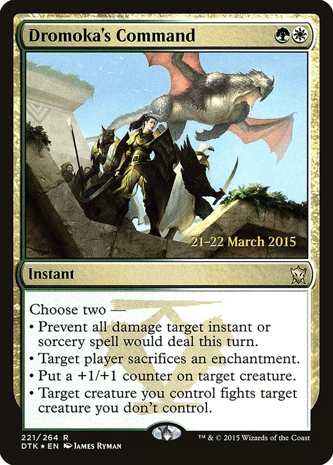 Dromoka's Command [Dragons of Tarkir Prerelease Promos] | Total Play