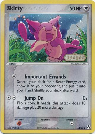 Skitty (64/92) (Stamped) [EX: Legend Maker] | Total Play