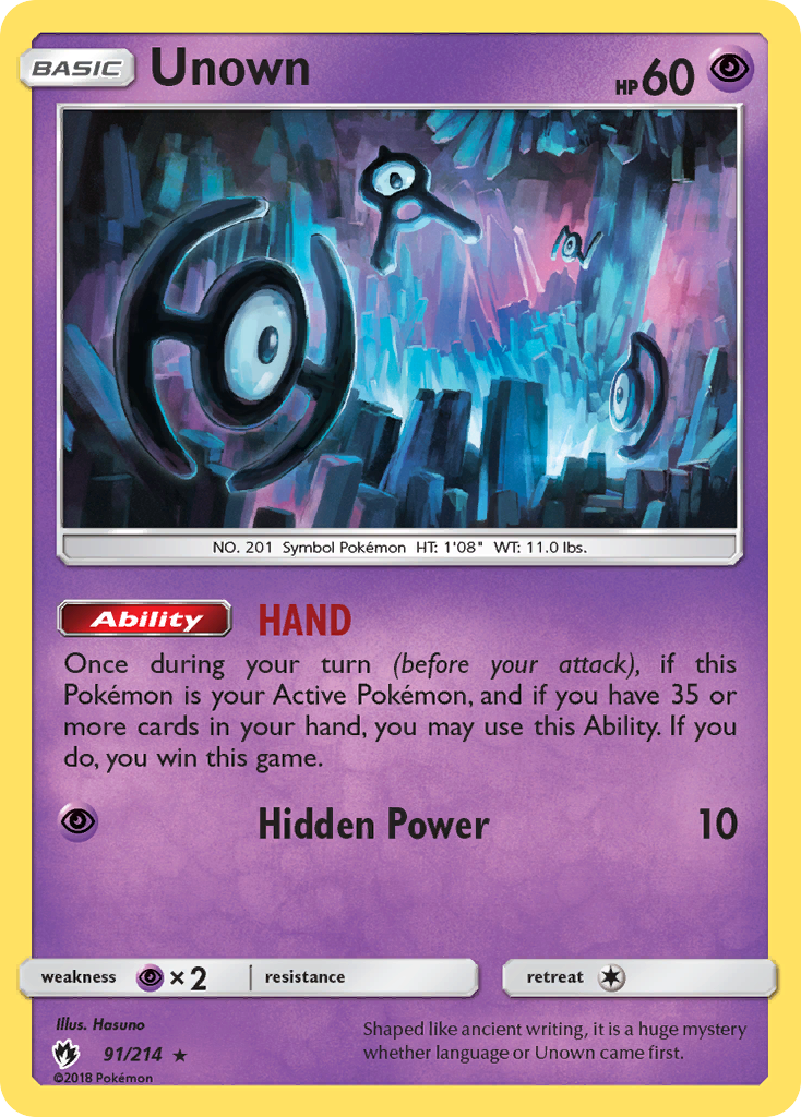 Unown (91/214) [Sun & Moon: Lost Thunder] | Total Play
